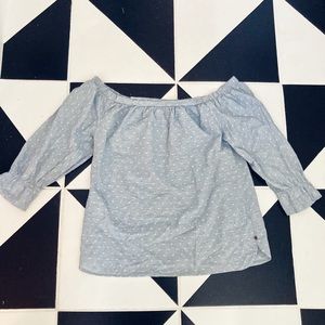 Hatley off shoulder chambray top, size M